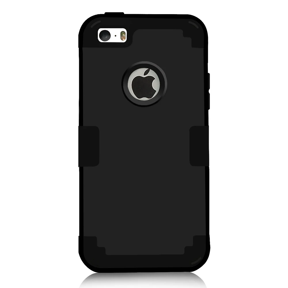 Чехол для iPhone 5S, противоударный защитный чехол, гибридный жесткий резиновый защитный чехол для телефона s для iPhone, прошитая/экранная пленка