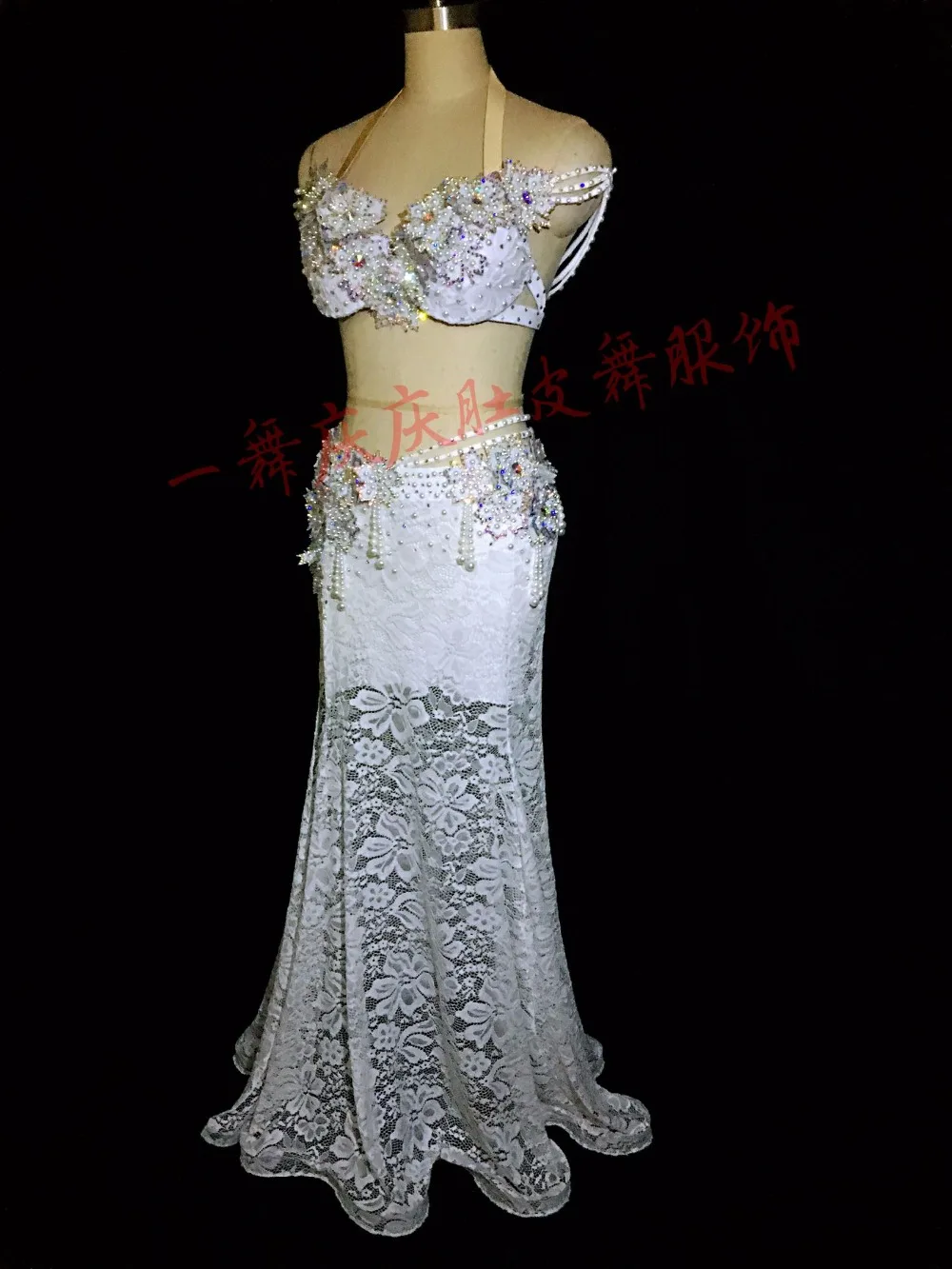Роскошный бюстгальтер для танца живота + длинная юбка девочек BellyDance Set Костюм