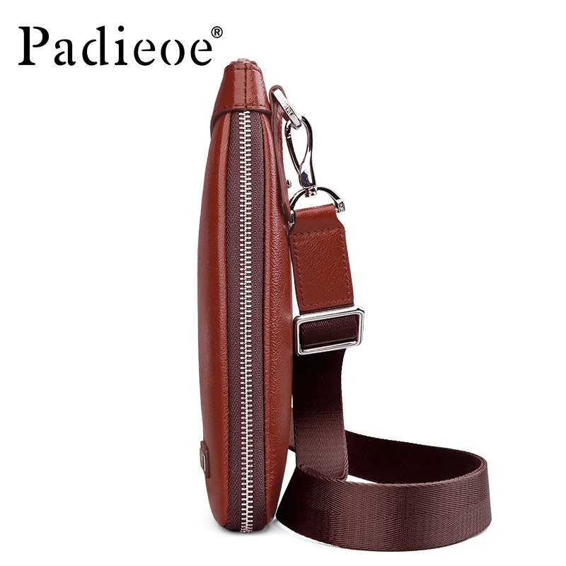Padieoe Business Genuine Leather Male Messenger Bag Natural Cowskin Men's Travel Crossbody Fashion Men Office Shoulder | Багаж и сумки