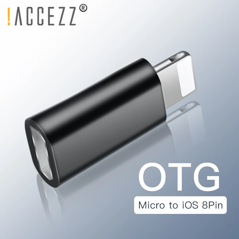! Мини адаптер ACCEZZ с Micro USB и поддержкой быстрой зарядки для iPhone X XS XR 6s 7 8 5 Plus
