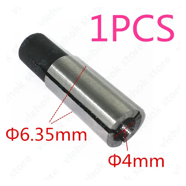 1PCS 6.35-4mm Гайка цанги передаточный переходник 3,175 мм 6 мм 4 мм 6,35 мм 3 мм заменить для Makita 3701 3703 3620 3709 3710 MTR050 MTR051 MT370 MT372 - Цвет: 1PCS 6.35-4mm