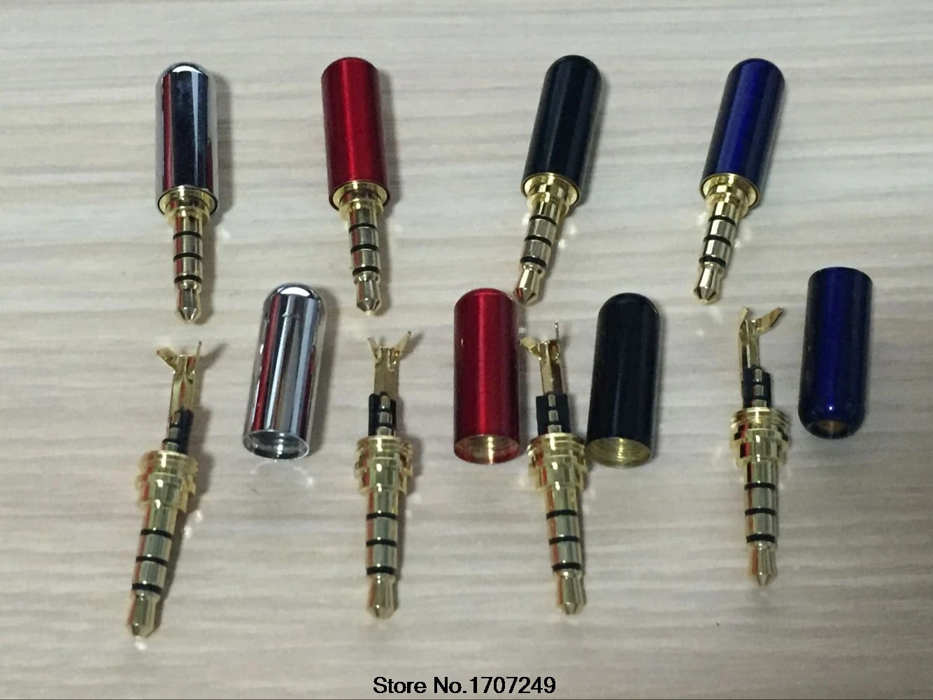 10 шт. медный 4 полюсный 3 5 мм Штекерный разъем для наушников с зажимом аудиоразъем