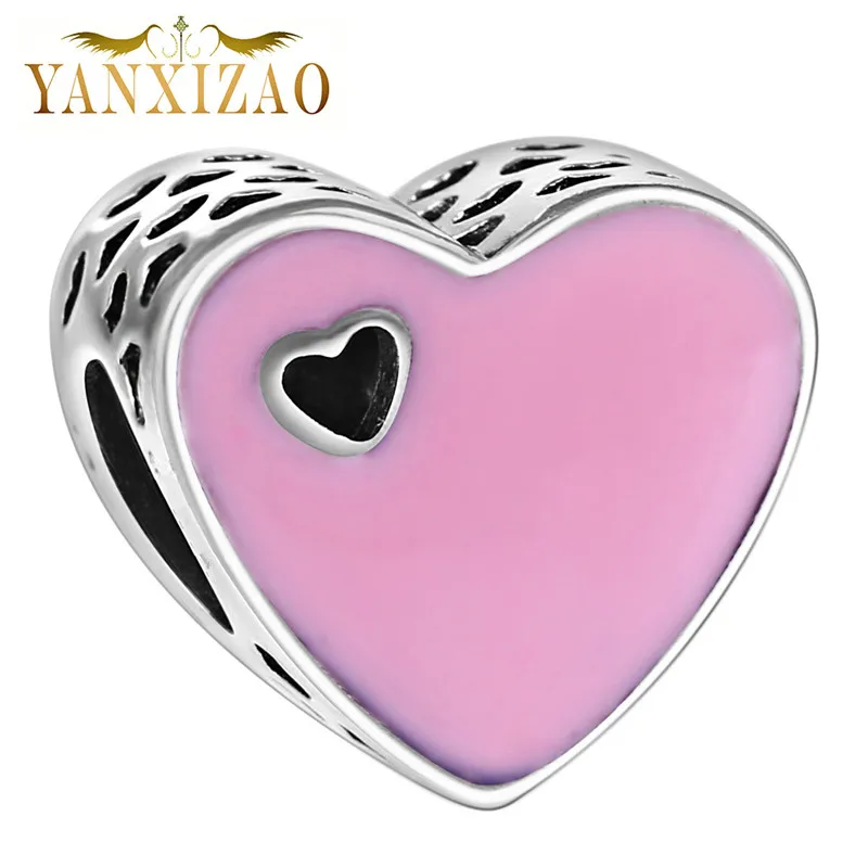 GW122 Серия Love для изготовления украшений вручную цветы diy Бусины Подходят pulseira pandora Браслет Подвески Серебро 925 berloque - Цвет: GW122