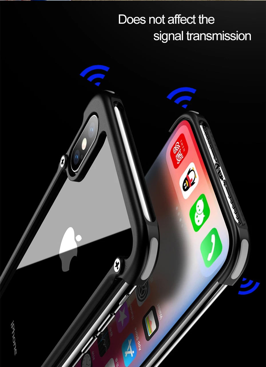 OATSBASF для iPhone XS MAX чехол, роскошная подушка безопасности, металлический персональный защитный корпус для iPhone XS MAX, чехол, тонкий металлический бампер