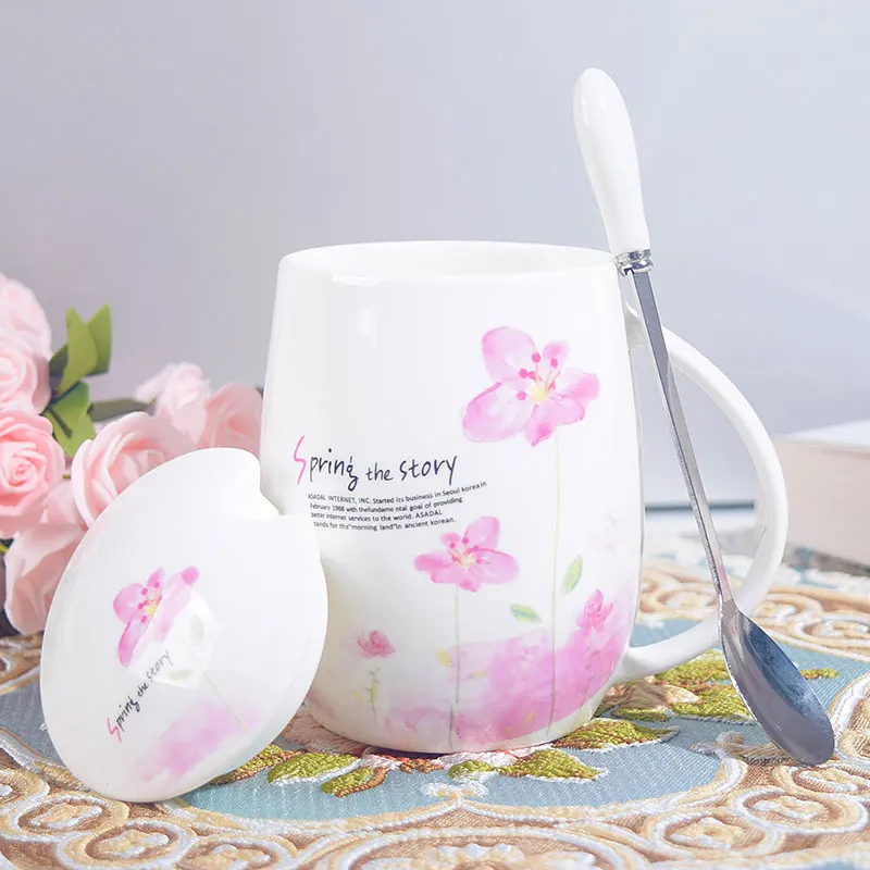 

New Ceramic Milk Mug Creative Coffee Cup Household Office Milk Coffee Breakfast Couple Porcelain Cups