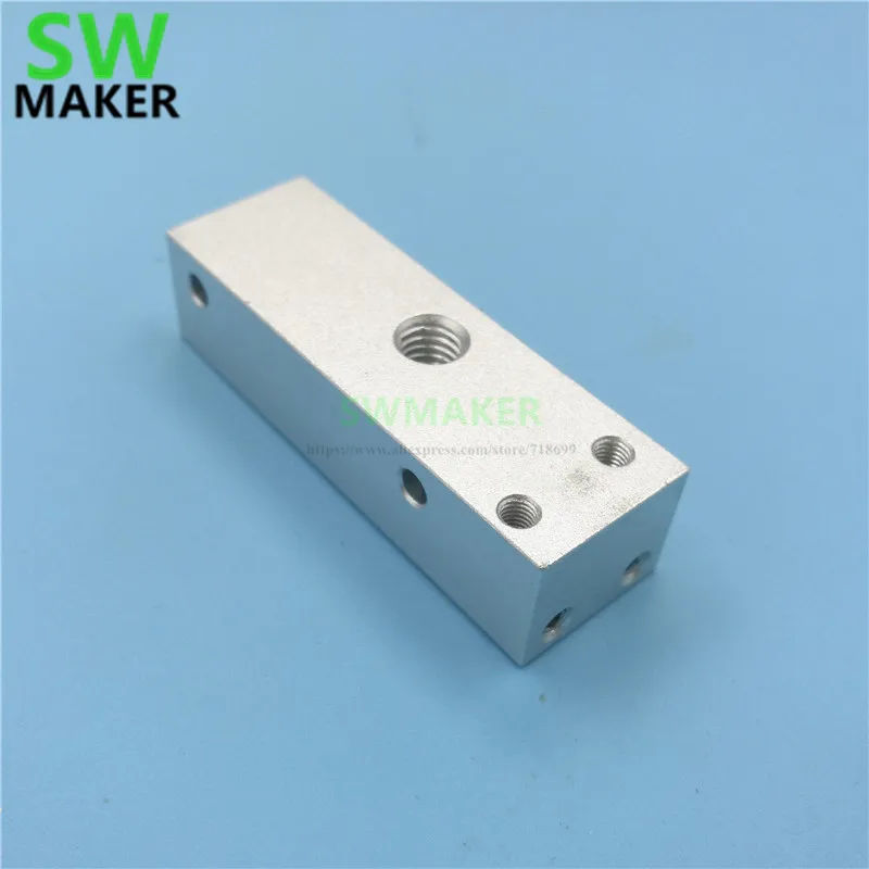 

Репликатор 2 3D принтер MK8 одиночный экструдер крепление hotend бар алюминиевый сплав металлический стержень крепление нагреватель Блок