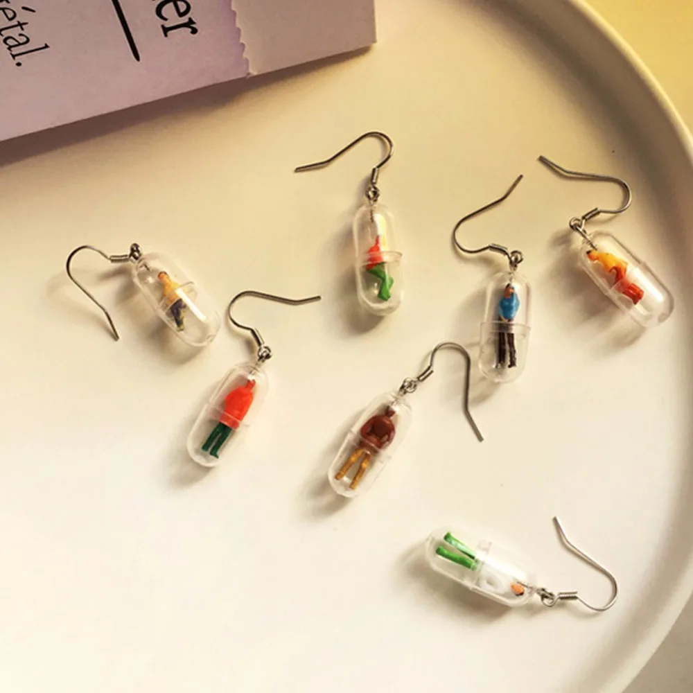 Fashion Capsule Earring Mini Space Creative Dangle Funny Gift For Women Girls | Украшения и аксессуары