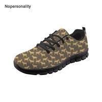 nopersonality brown animal goat print sneakers for men leisure breathable spring autumn mesh shoes lace up male footwear plus