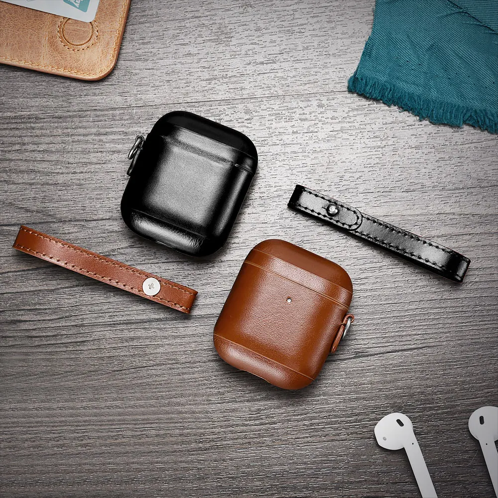 Icarer для Apple AirPods винтажный защитный чехол из натуральной кожи iPhone аксессуары