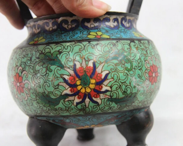 Песня voge gem S1342 китайский Бронза Медь Cloisonne С цветочным узором Два вида Ear 3