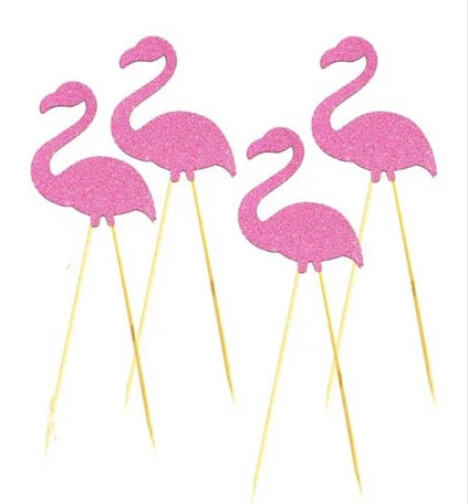 4 шт. топперы для тортов в виде фламинго | Дом и сад