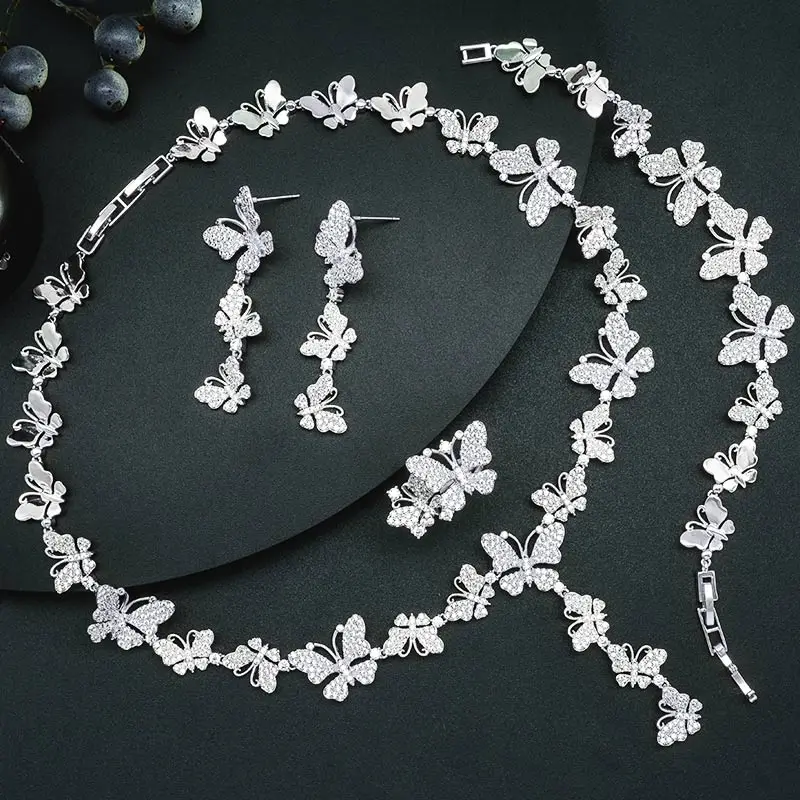 ModemAngel изящная бабочка AAA кубический цирконий медный Дубай свадебвечерние