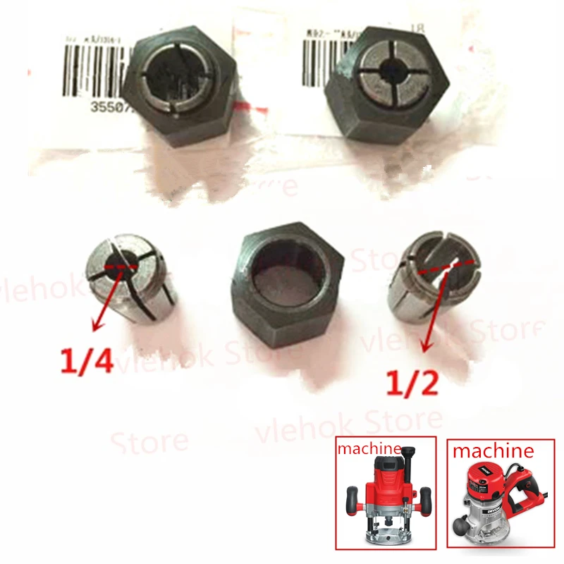 1/4 'Ƈ/2'' 12 7 мм 6 35 цанга гайка конусный маршрутизатор для DEVON 1316 1 1324