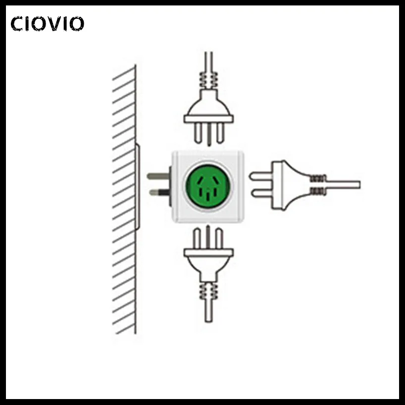 CIOVIO умный дом power Cube розетка 5 розеток адаптер Блок питания мульти коммутируемые розетки