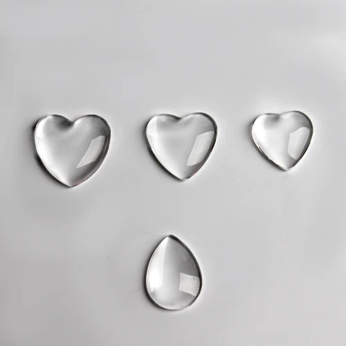 Круглый/Овальный/квадратный/сердечный прозрачный стеклянный кабошон 10 шт./лот 16