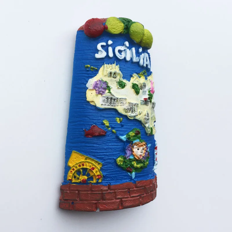 Lychee жизнь Италия Сицилия магниты на холодильник страна Island Магнитный Стикеры