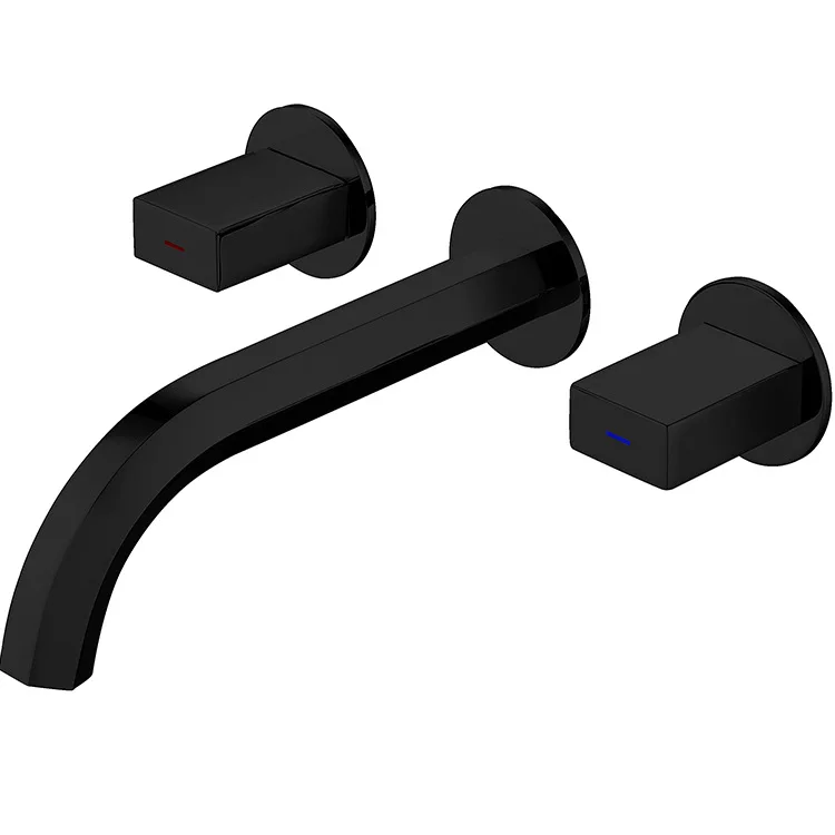 Роскошный латунный Смеситель для раковины в ванную комнату настенный кран