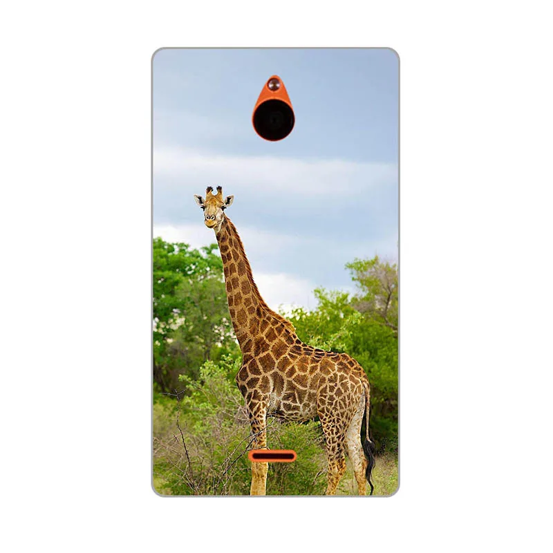 M075 Чехол для Nokia X2 X2DS Dual SIM RM-1013 задняя крышка цветок Coque пластик напечатанный Кот Сова чехол для телефона с рисунком в виде животного для Nokia X2 - Цвет: M075