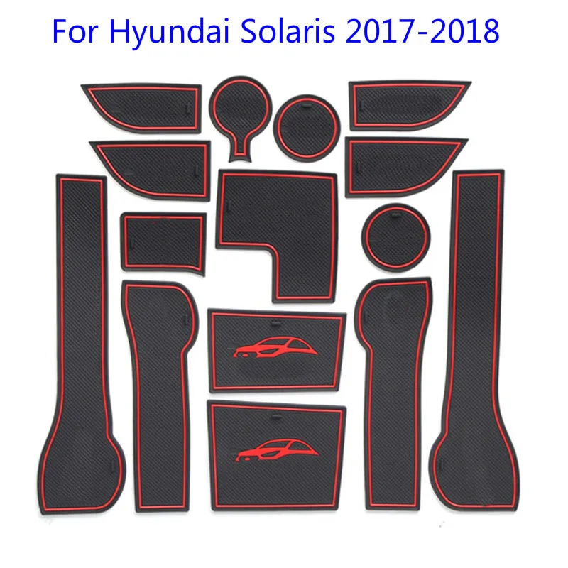 Новый Коврик для двери hyundai Solaris 2017 2018 межкомнатные паз чашки пылезащитный коврик