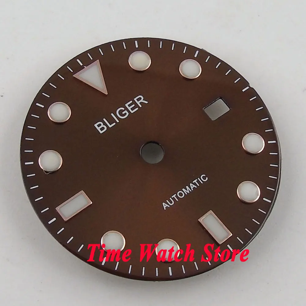Светящийся циферблат для часов с коричневым циферблатом 28 5 мм подходит DG2813 MIYOTA