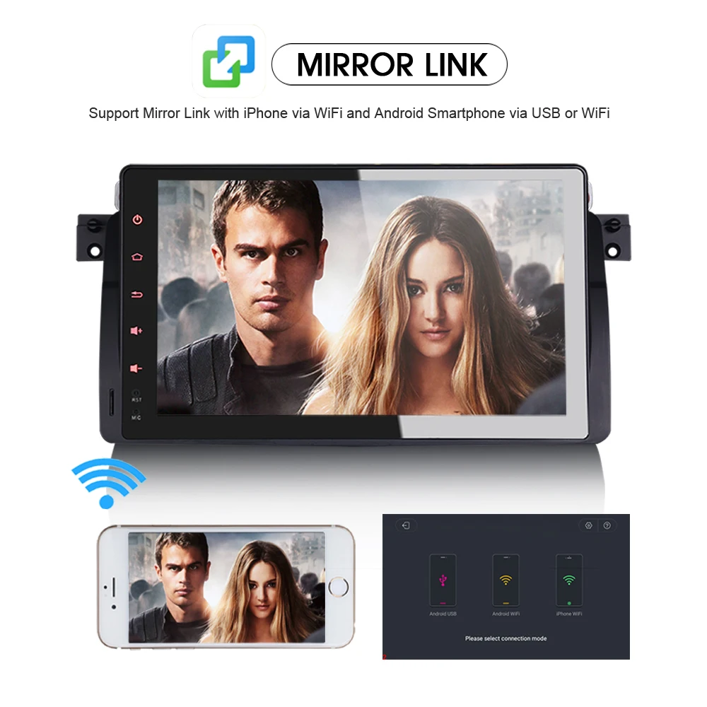 Автомагнитола 9 дюймов Android 8 0 Wi Fi RDS BT OBD GPS навигация для BMW E46 M3 3er 318 320 Rover 75 MG ZT|GPS