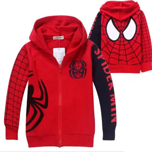 Девушки человек паук одежда 2Y-8Y парни толстовка толстовки пальто и пиджаки | Мать