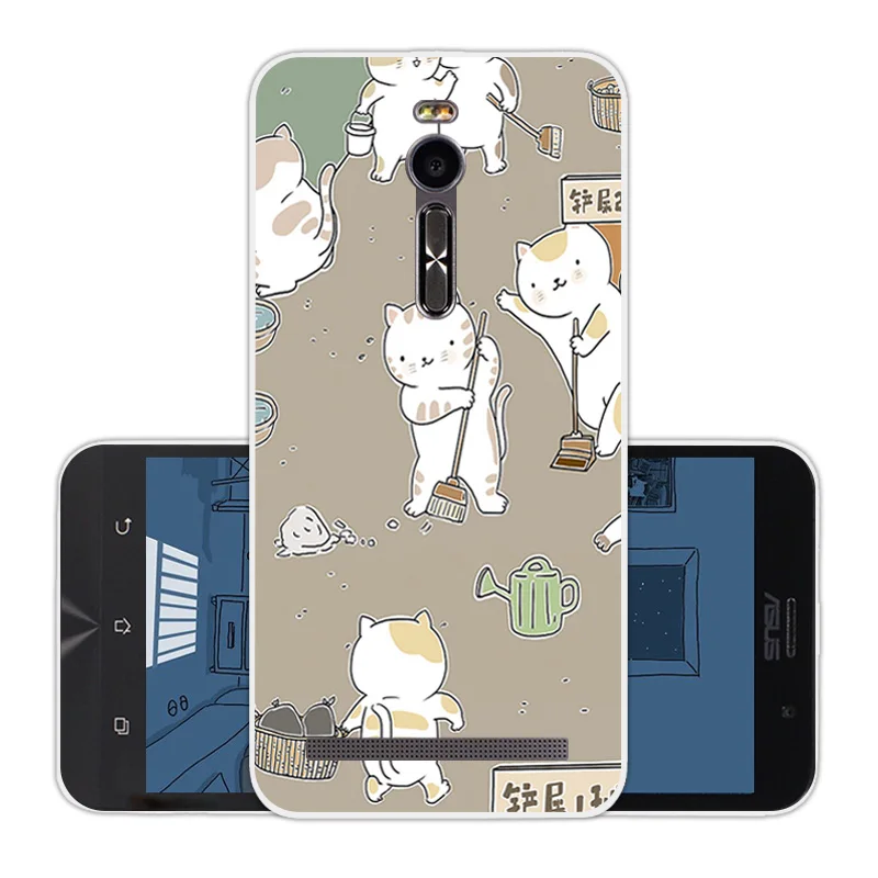 For Asus Zenfone 2 ZE551ML ZE550ML CuteCat Case Soft Silicon Phone Cover for / Deluxe |