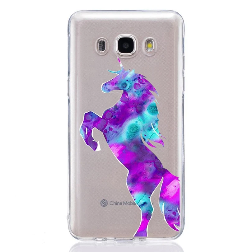 Для Samsung Galaxy A3 A5 2016 2017 prime J1 J2 J3 J5 J7 TPU цветной мягкий чехол с единорогом Fundas C319 |