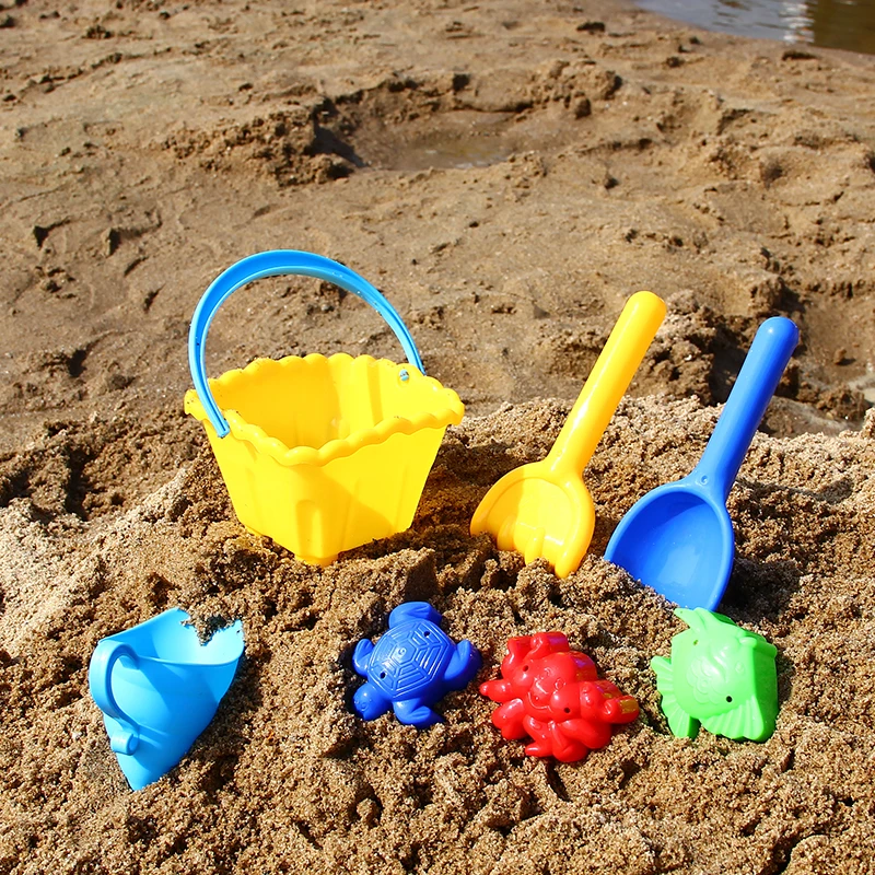 Песок Sandbeach детские игрушки пляжа замок ведро лопату грабли воды инструменты