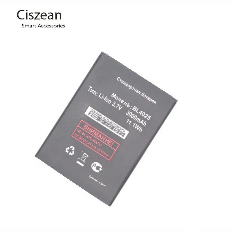 Ciszean высококачественный BL4025 BL 4025 3000 мАч сменный литиевый аккумулятор для Fly IQ4411 IQ
