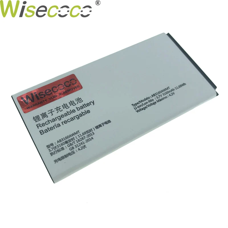 Wiscoco новый оригинальный 3160 мАч AB3160AWMT Аккумулятор для Philips Xenium E570 Смартфон