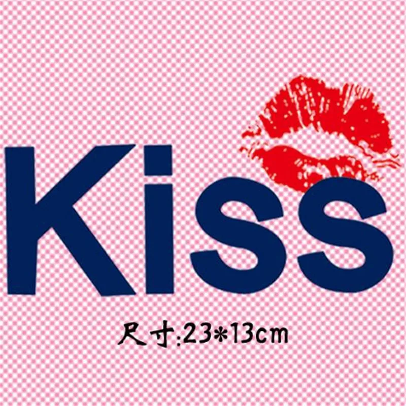 Женская футболка термопечать красные губы ПВХ пластырь для одежды утюжок