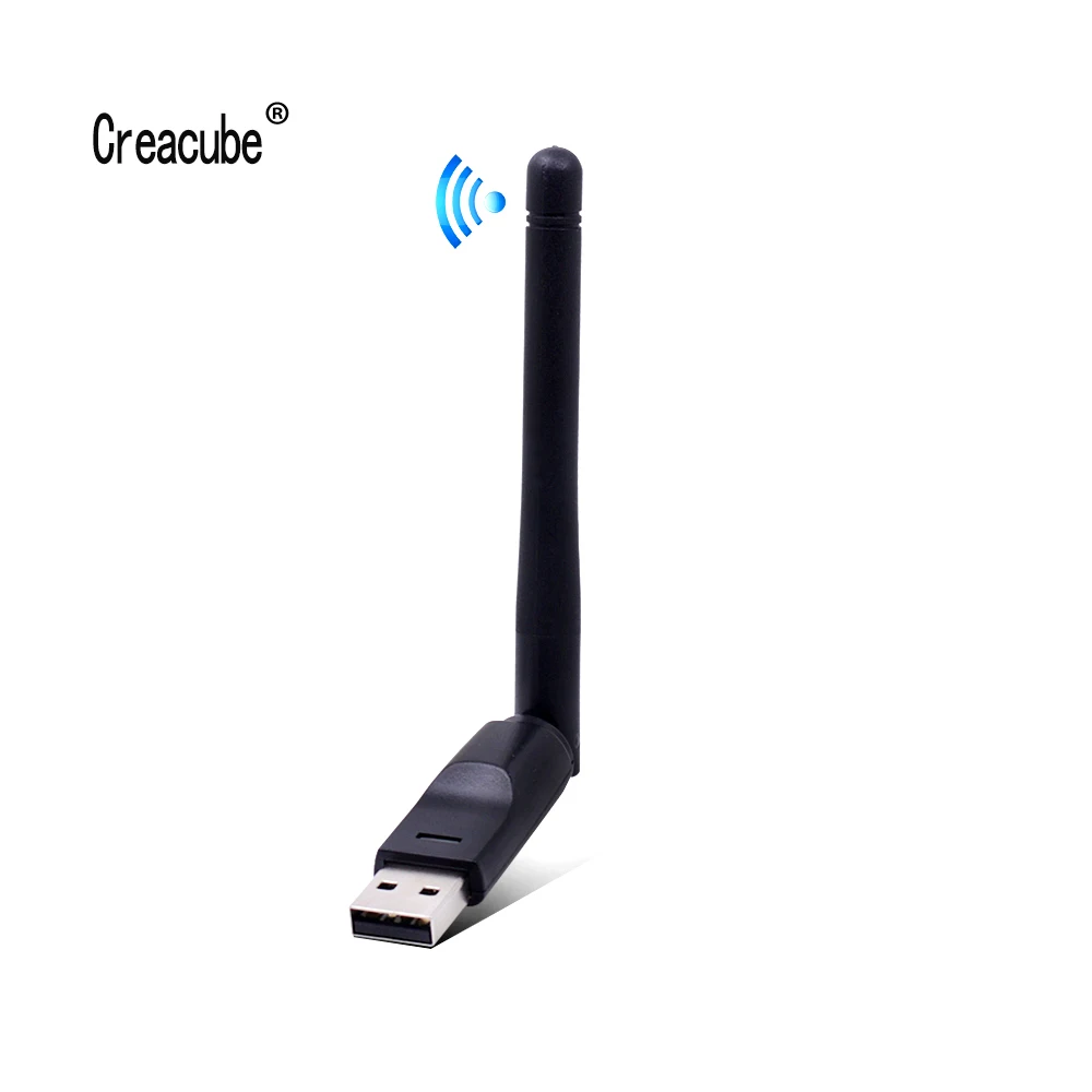 Creacube 2,4G мини USB Wifi адаптер 150 Мбит/с 2 дБ 5 дБ WiFi ключ Wi-Fi приемник беспроводная сетевая карта 802.11b/n/g Wifi Ethernet