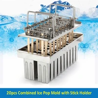 304 stainless steel popsicle molds 20 slots ice cream mold maker kitchen accesorios ice cream tools