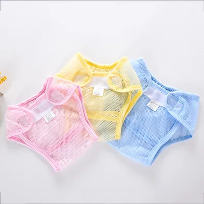 3 Mesh Mixed Colors 3 шт. моющиеся тканевые подгузники детские подгузники многоразовые хлопковые детские подгузники тканевые карманные подгузники водонепроницаемые подгузники - Цвет: 3 Mesh Mixed Colors