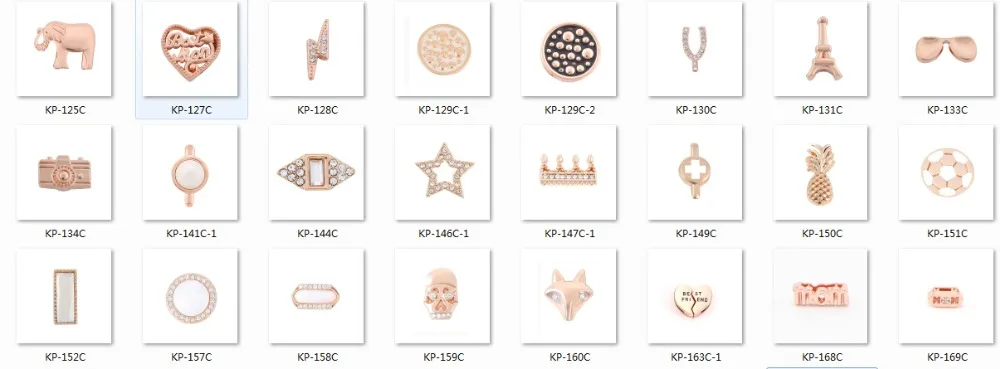 Somsoar Jewelry Rose Gold 10mm DIY Slide Charms can choose your Like fit Mesh Bracelet& Leather wrap Bracelet Bands Wholesale