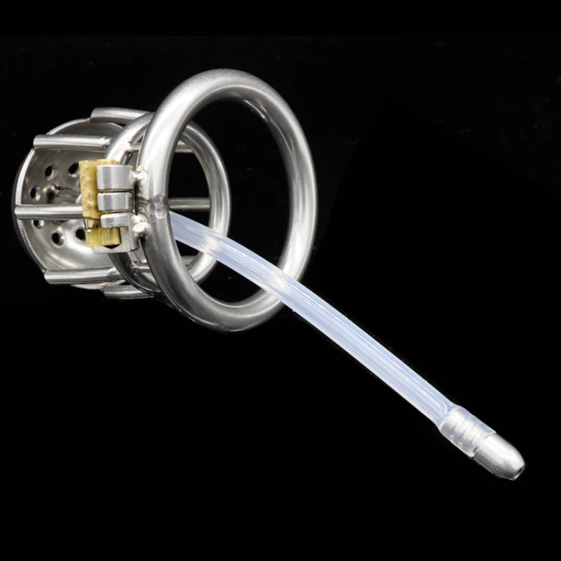 Stainless Steel Small Male Chastity Cock Cage with Short Catheter Ring Sex Toy Fetish Bondage Device for Men G131 | Красота и