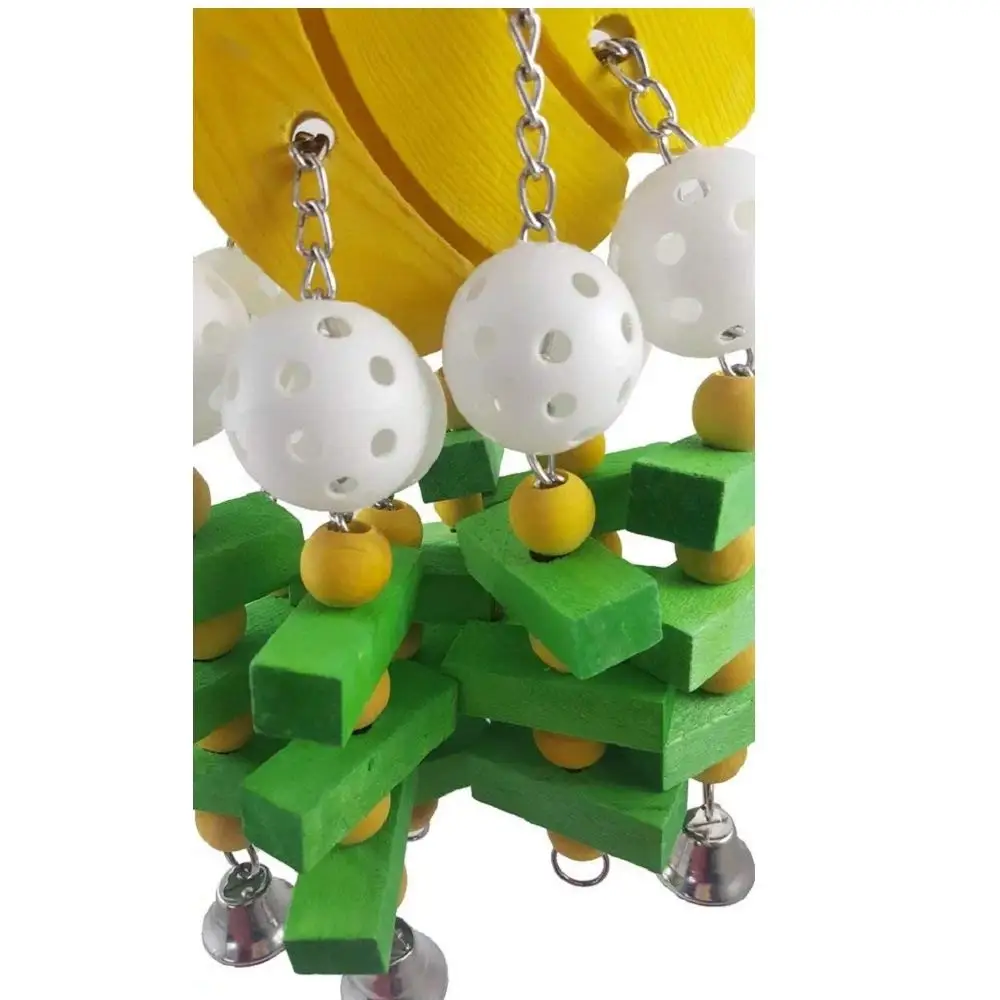 Попугай Игрушка птица красочные узлы блок жевательные игрушки Подвесные качели