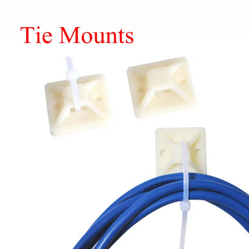 100 шт. самоклеящиеся крепления для кабелей|tie mount|adhesive tie mountadhesive base |