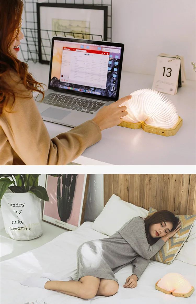 Новая настольная лампа светодиодный книга свет, usb-зарядка 3in1 складной бумага Dupont Динамик Портативный Bluetooth ночник светодиодный настенные подвесные лампы