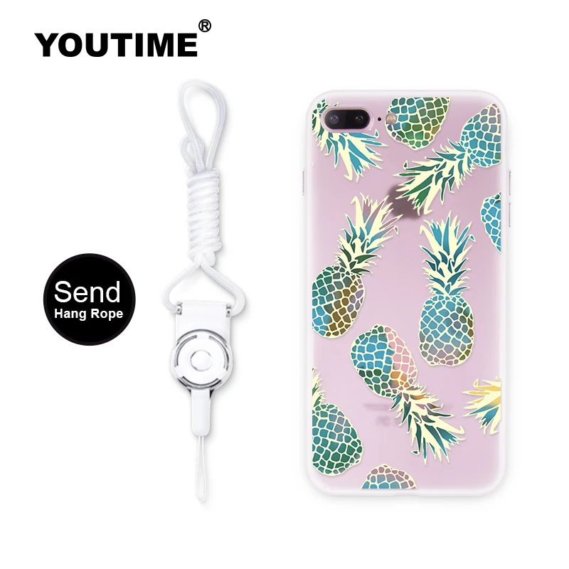 Youtime For iphone 6 6s phone Case pineapple cute Cover 3D Relief 7 Plus anti-knock high quality pc back cover |