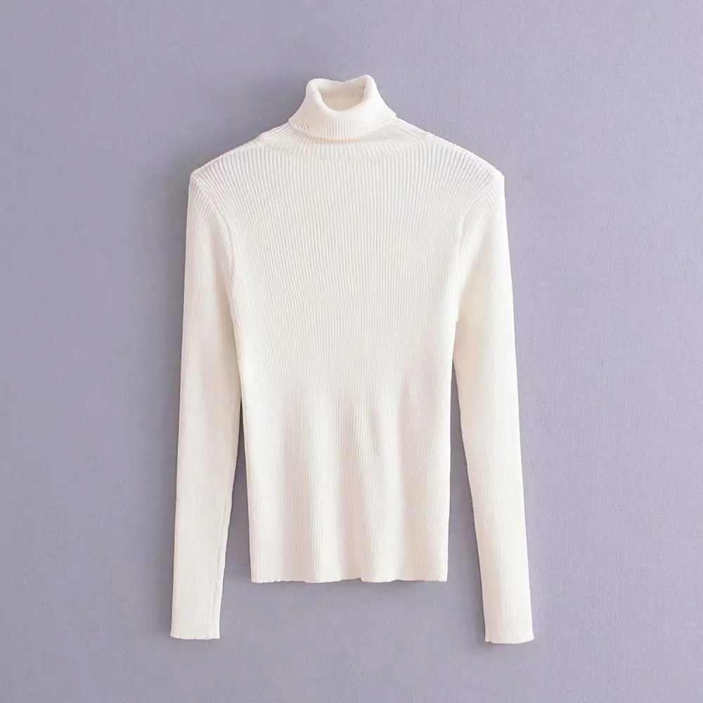 women fashion solid color turtleneck basic sweater ladies long sleeve knitted casual slim female autumn chic tops S025 | Женская одежда