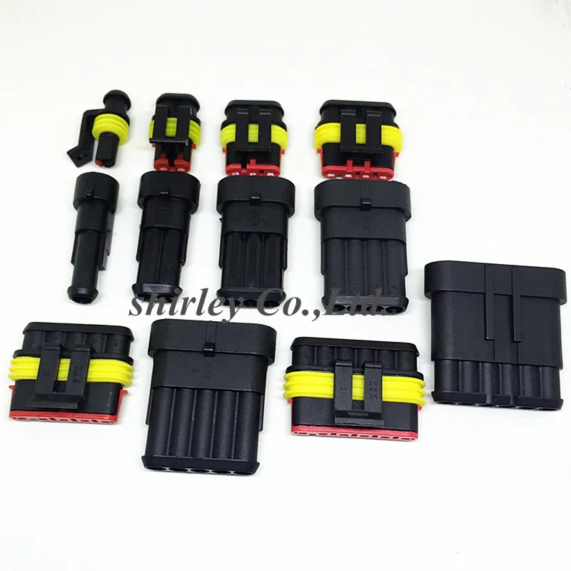 Водонепроницаемый Электрический автомобильный проводной разъем Way AMP 1 5 10