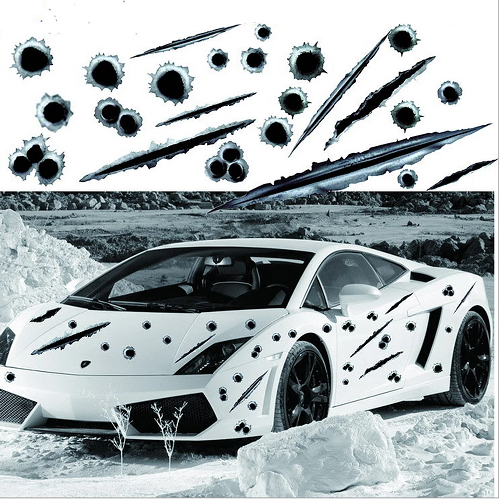 Автомобильные наклейки 3D автомобильные чехлы отверстие для патрона мотоцикла