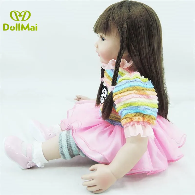 24 &quot58 см Горячая Ручная работа Adora Reborn Baby Girl menina продажа силиконовая Реалистичная
