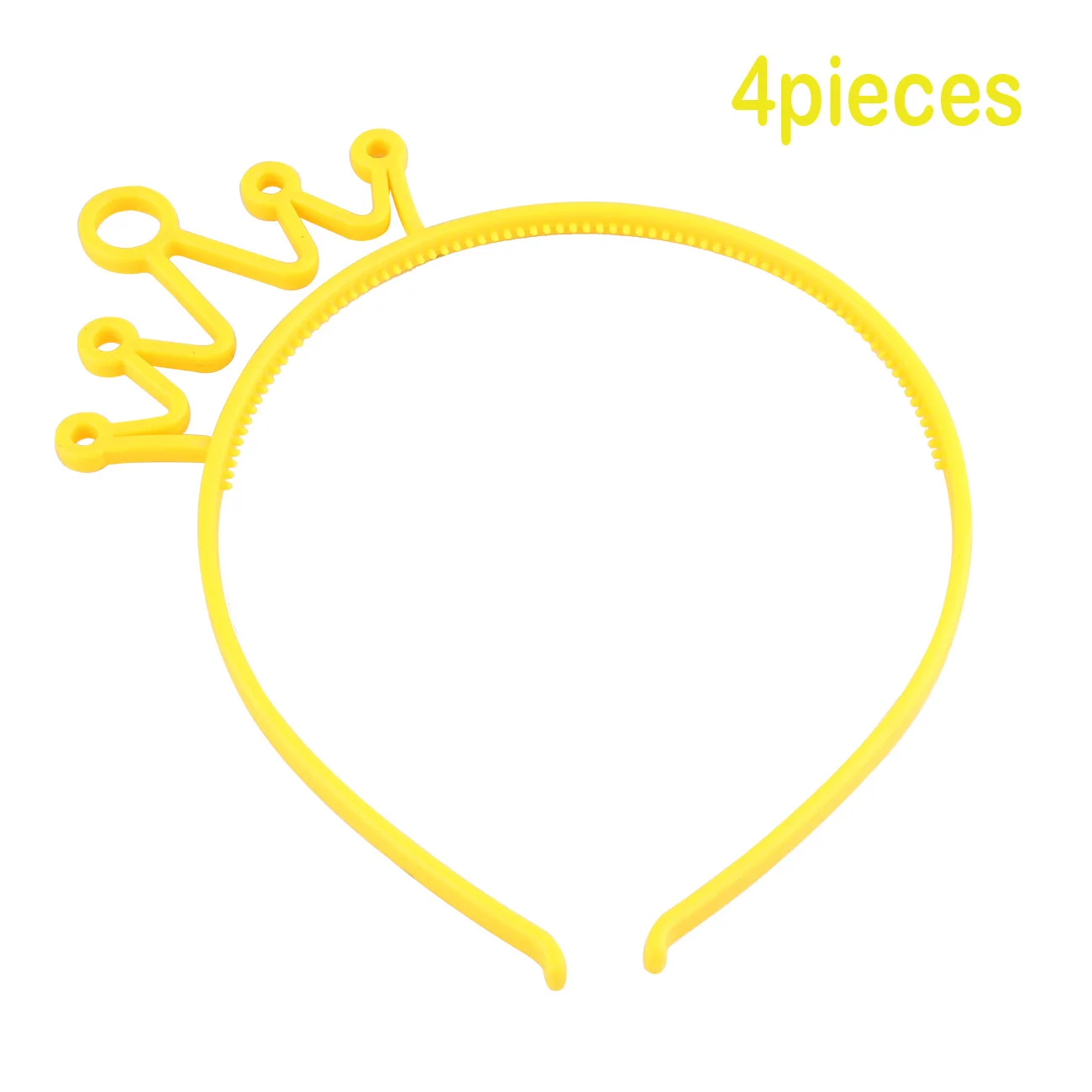 yellowcrown headband 4 шт. Милая пластиковая головная повязка лента для волос для женщин девочек Корона мультфильм тиара аксессуары для волос Головные уборы Вечеринка принадлежности - Цвет: yellowcrown headband