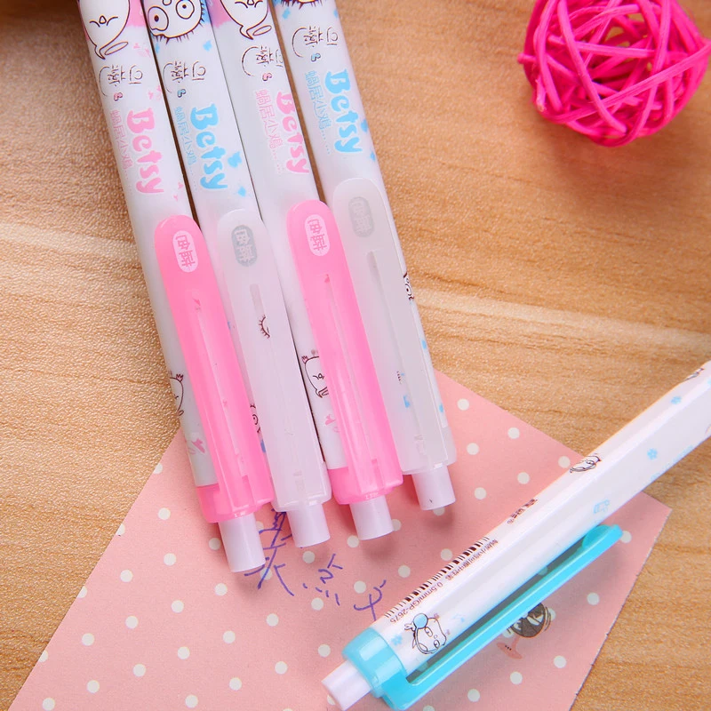 10 компл. 12 шт./компл. стираемая гелевая ручка 0 5 мм синие чернила пресс шариковая