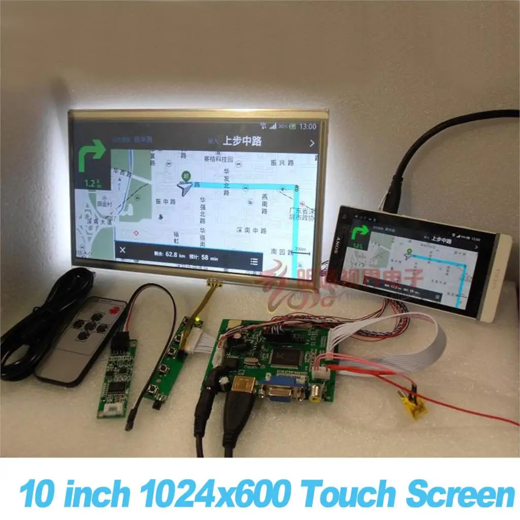 Комплект Raspberry Pi с 10&quot дюймовым сенсорным экраном 1024x600 для автомобиля поддержкой