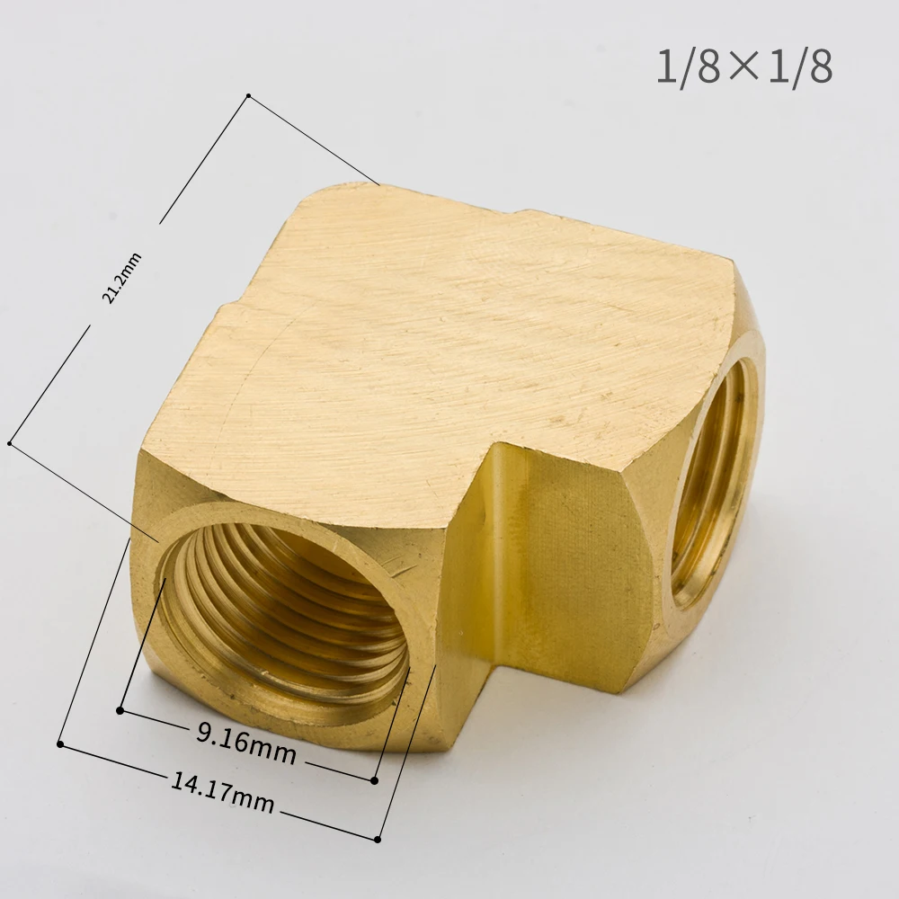 Комплект из 2 латунных фитингов для труб Колено 90 градусов 1/8 дюйма 1/4 3/8 1/2 3/4 NPT