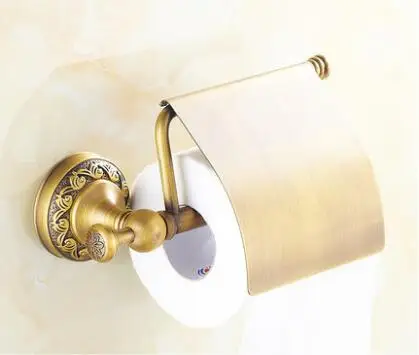 paper holder Твердый латунный набор аксессуаров для ванной комнаты, крючок для халата, держатель для бумаги, полотенцесушитель, корзина для мыла, наборы для ванной комнаты - Цвет: paper holder